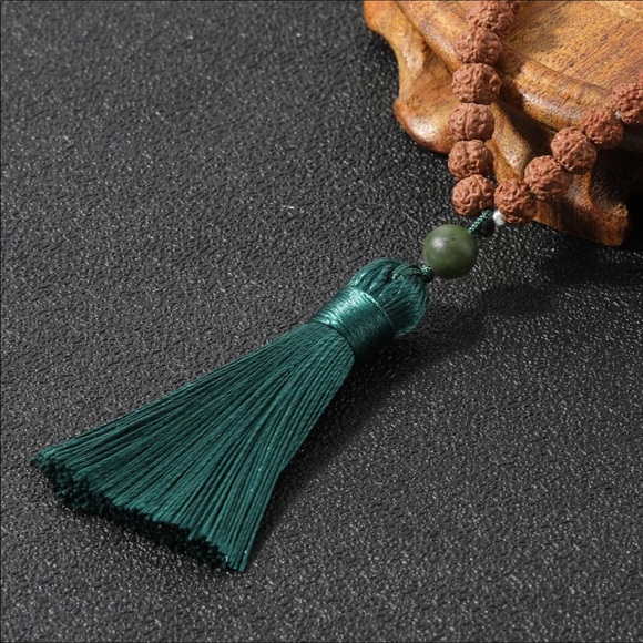 Genuine Rudraksha seed meditation mala necklace - Picture 2 of 4